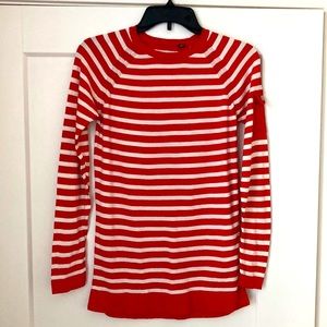 Barbour Striped Sweater Cotton Red White